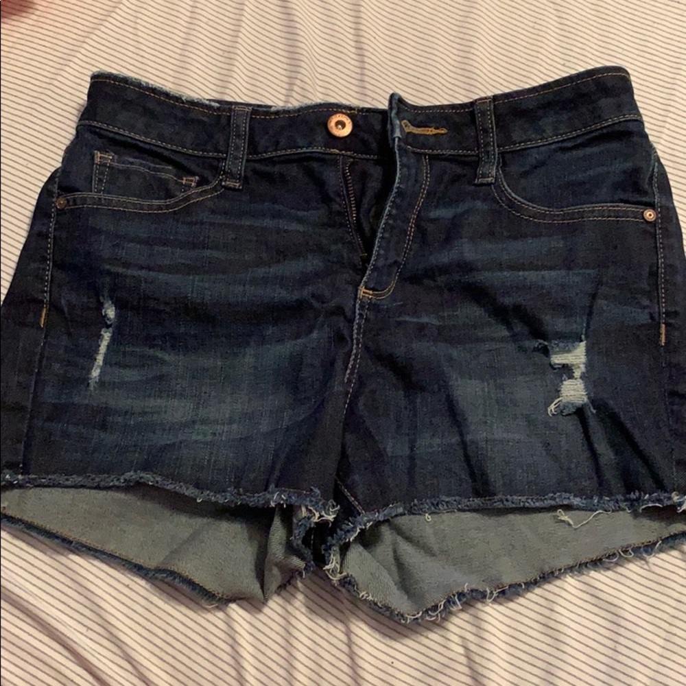 Arizona jeans dark wash high waisted shorts